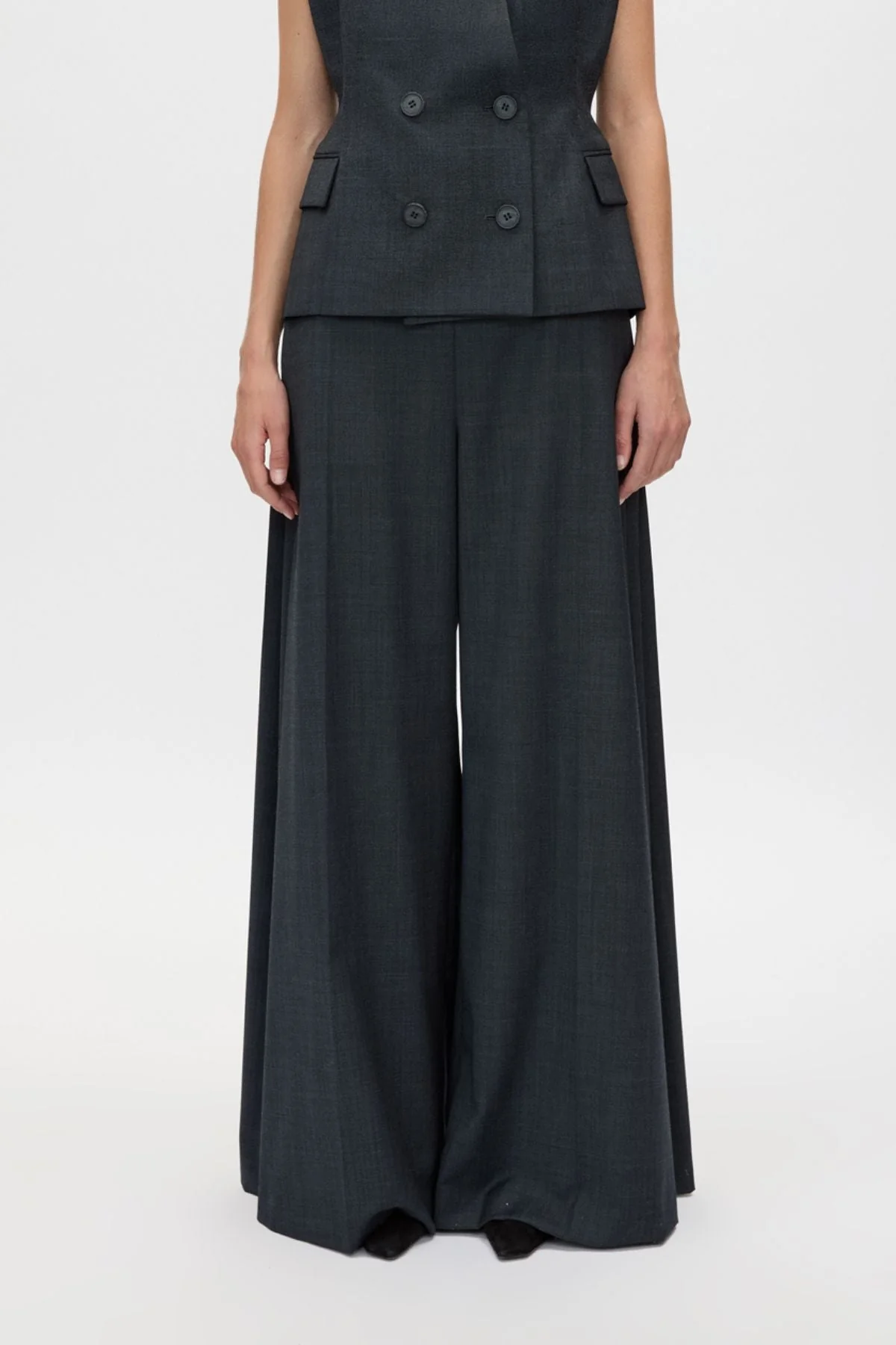Ascent Wide Leg Side Pleat Pant - Image 2