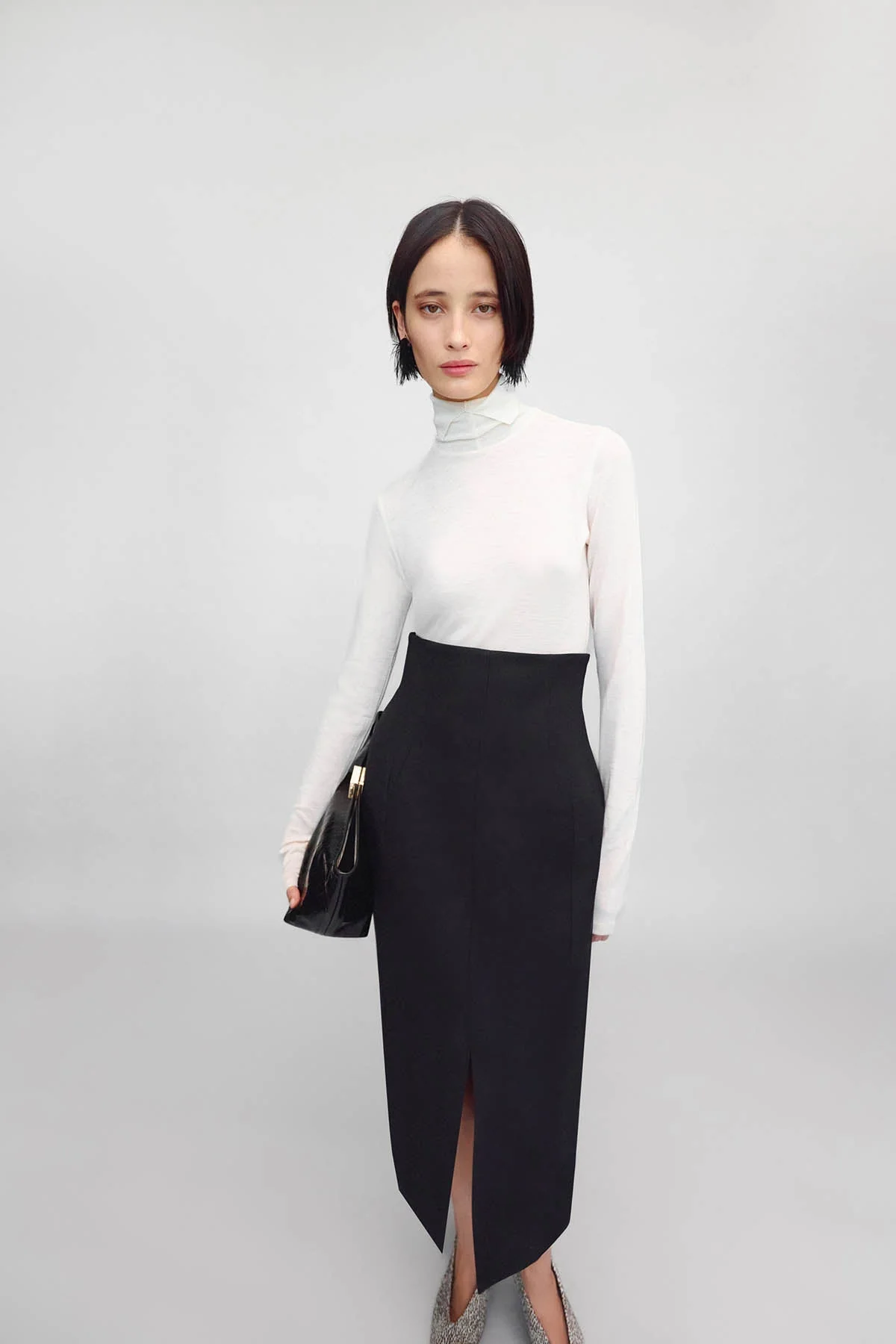Caius High Corset Waist Midi Skirt - Image 3