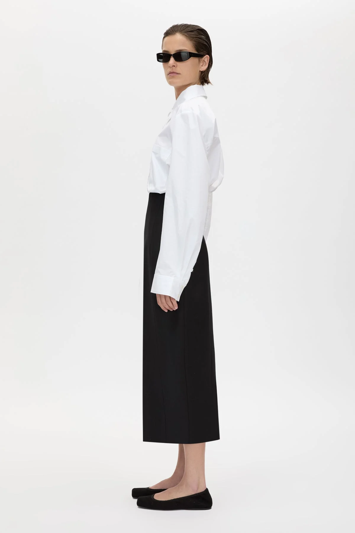 Caius High Corset Waist Midi Skirt - Image 5
