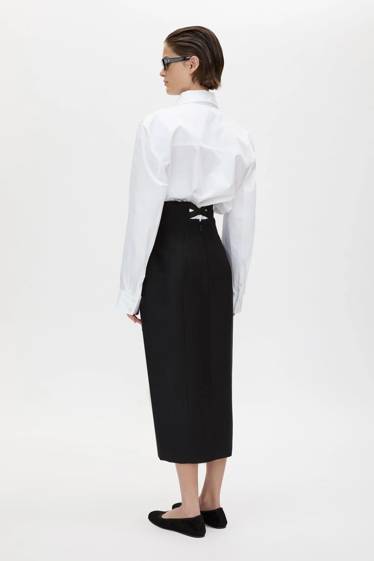 Caius High Corset Waist Midi Skirt - Image 6