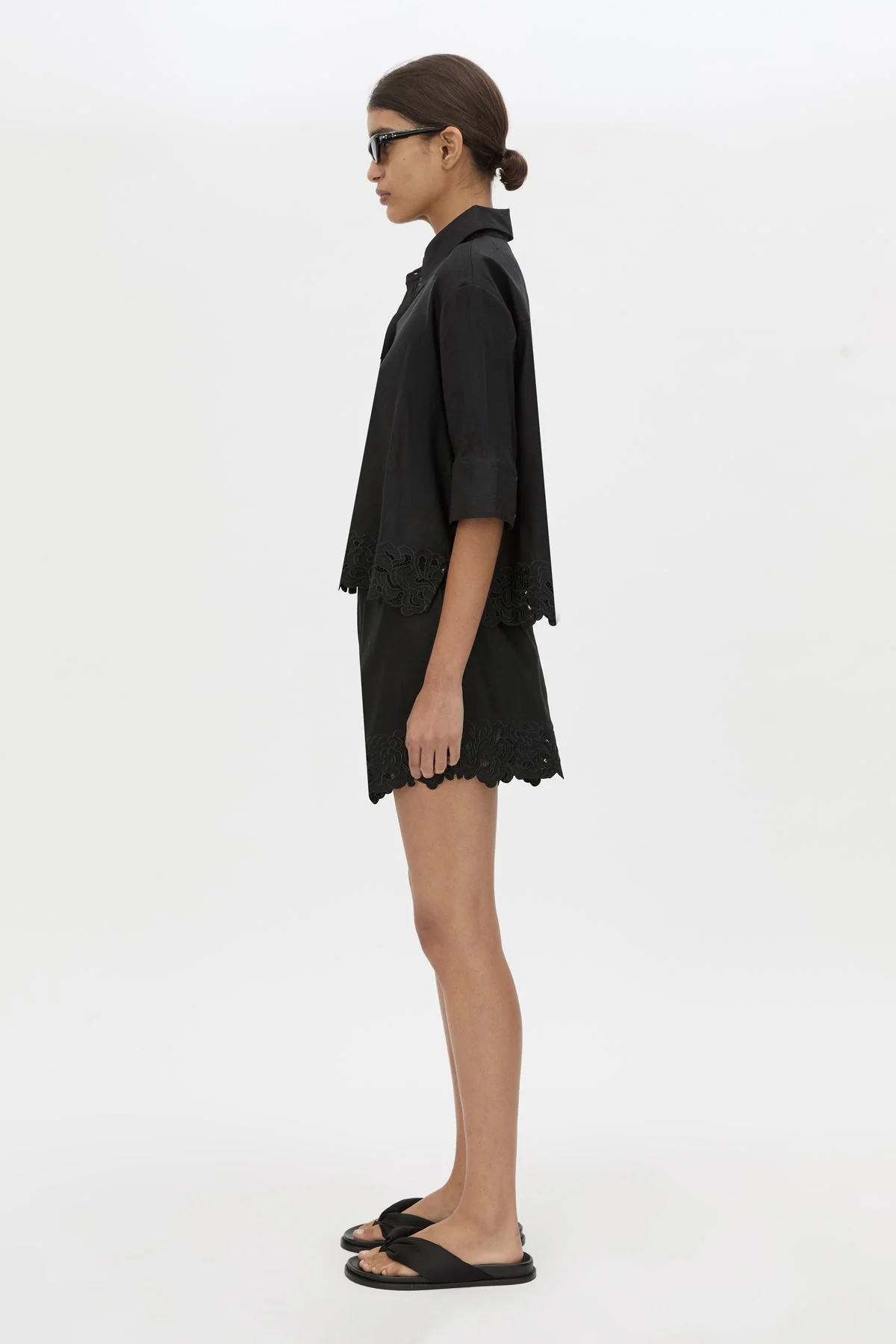 Chara Embroidered Cropped Shirt - Image 4