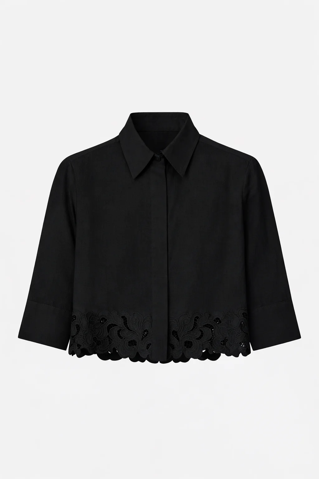 Chara Embroidered Cropped Shirt - Image 6