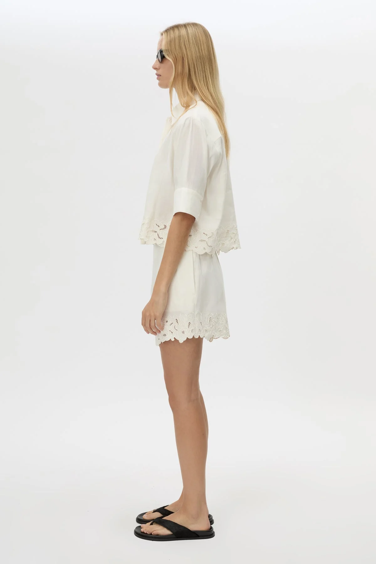 Chara Embroidered Cropped Shirt - Image 4
