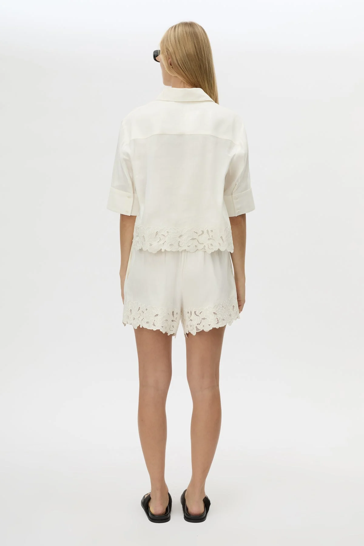 Chara Embroidered Cropped Shirt - Image 5