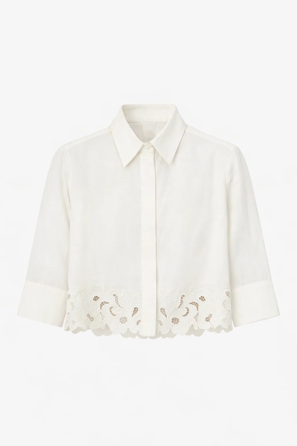 Chara Embroidered Cropped Shirt - Image 6