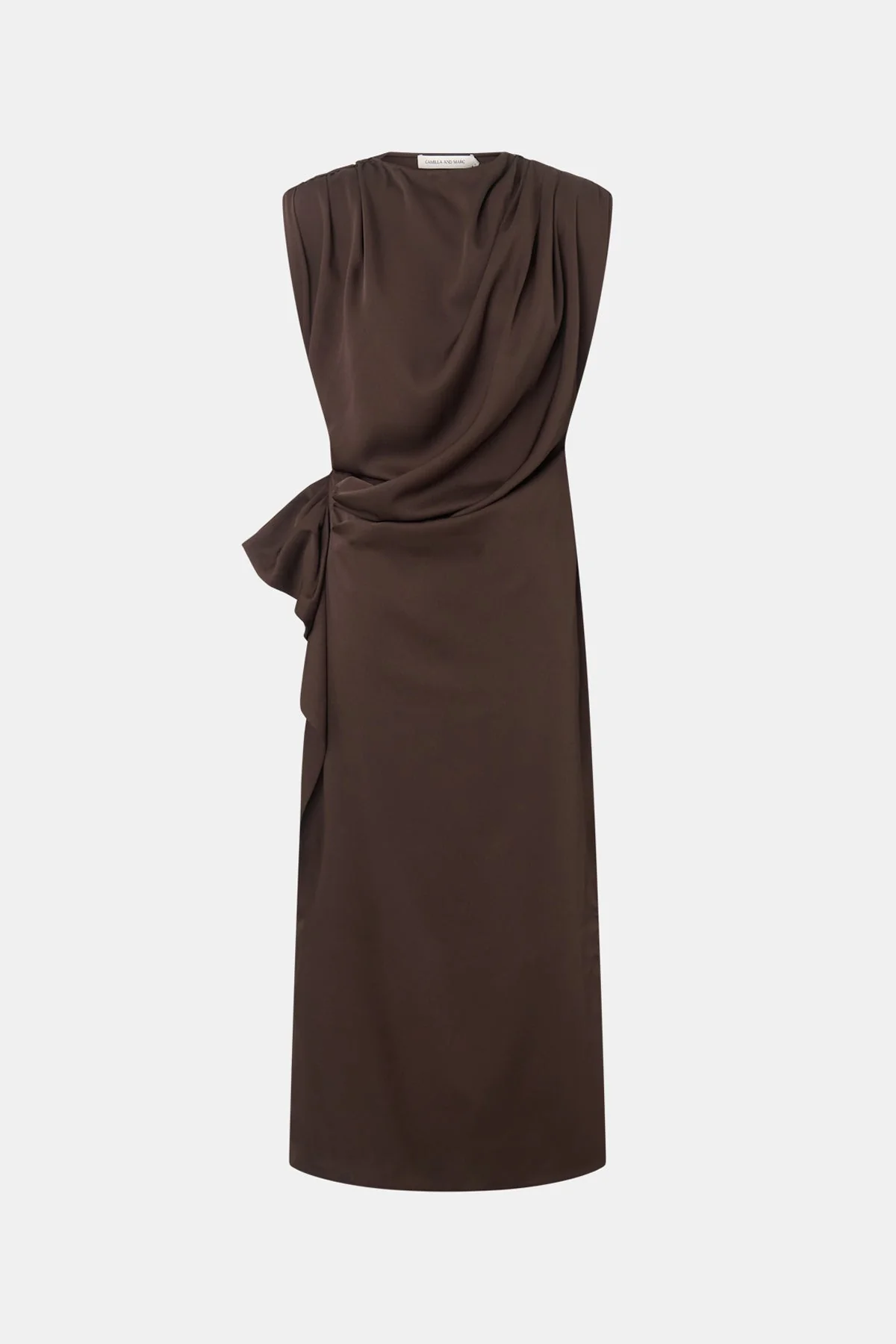 Elowyn Drape Detail Midi Dress - Image 6