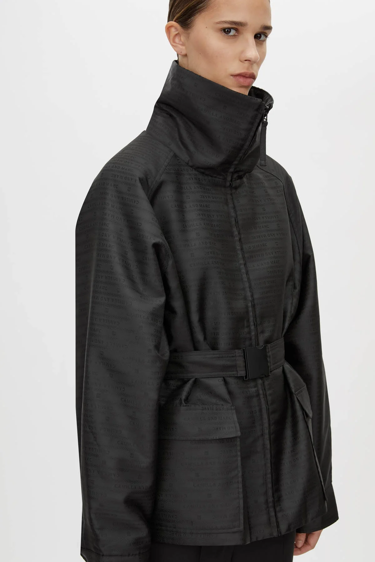 Escher Logo Jacquard Puffer Jacket - Image 3