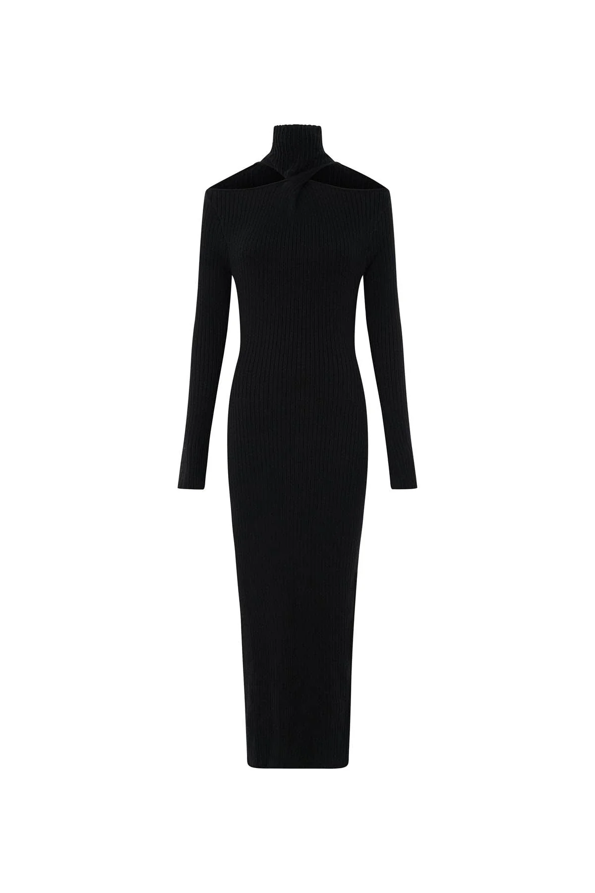 Gray Rib Knit Dress - Image 6