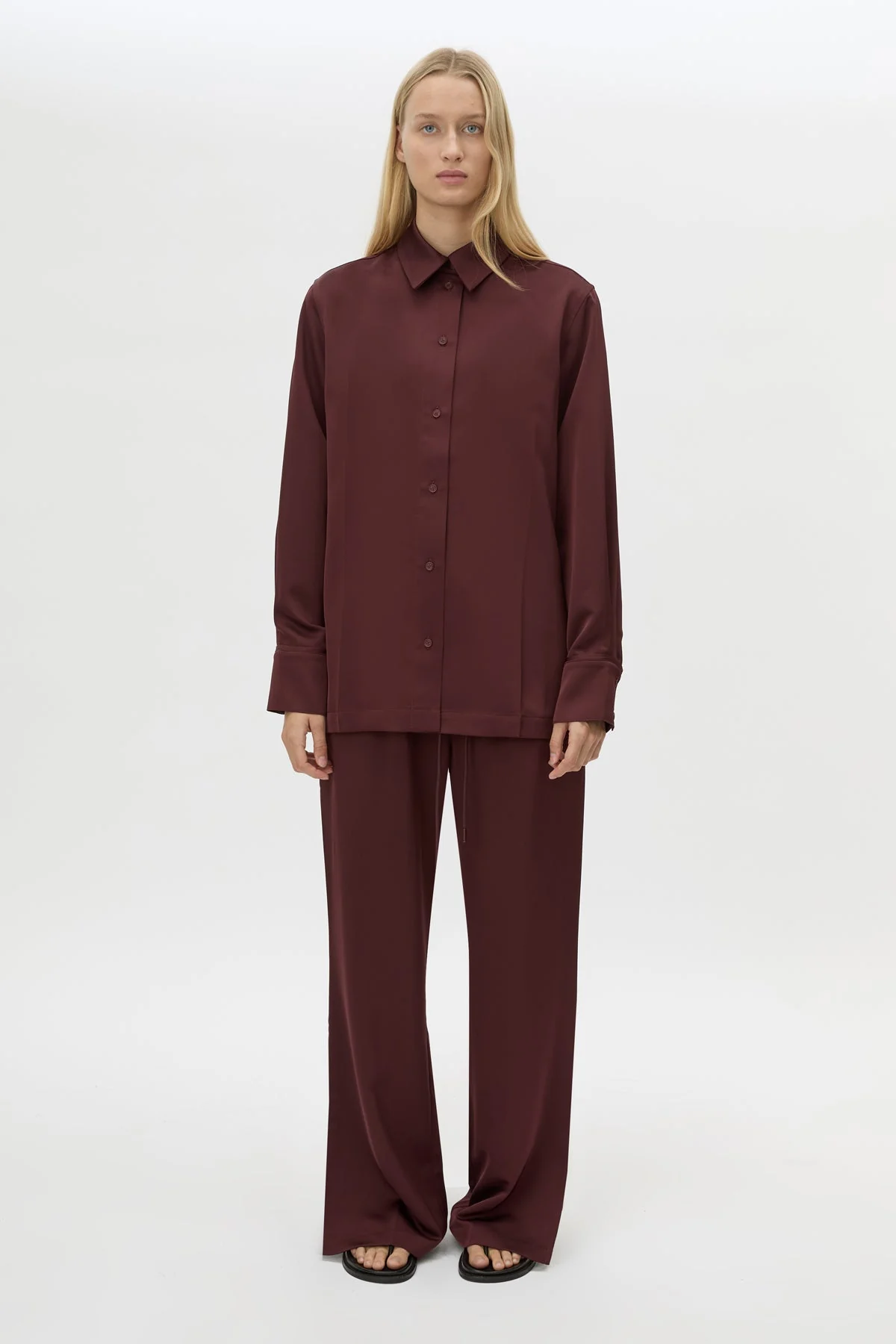 Ground Satin Long Sleeve Shirt - Image 3