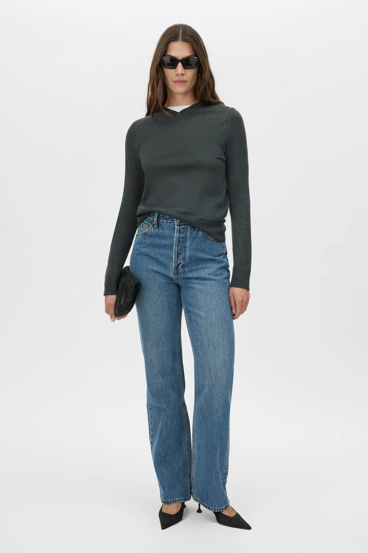Leona Knit V Neck Sweater - Image 4