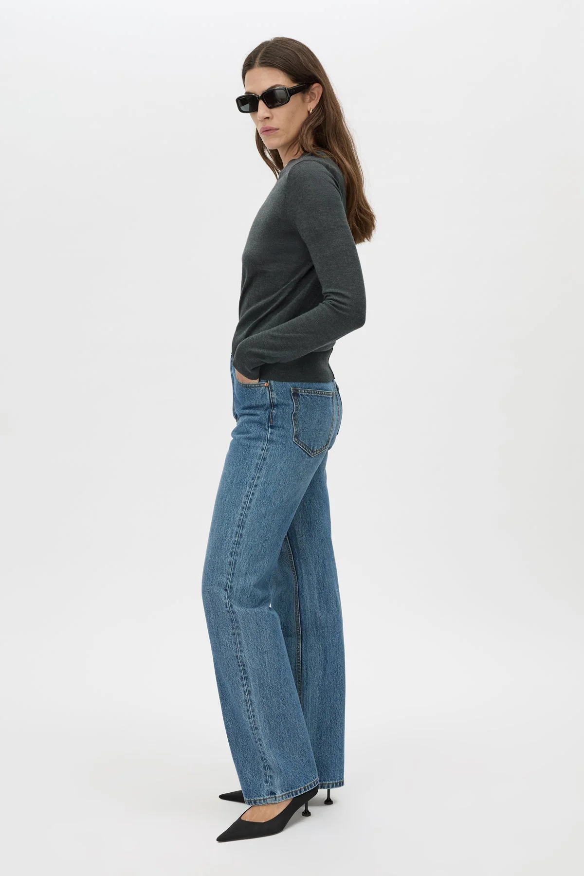 Leona Knit V Neck Sweater - Image 5