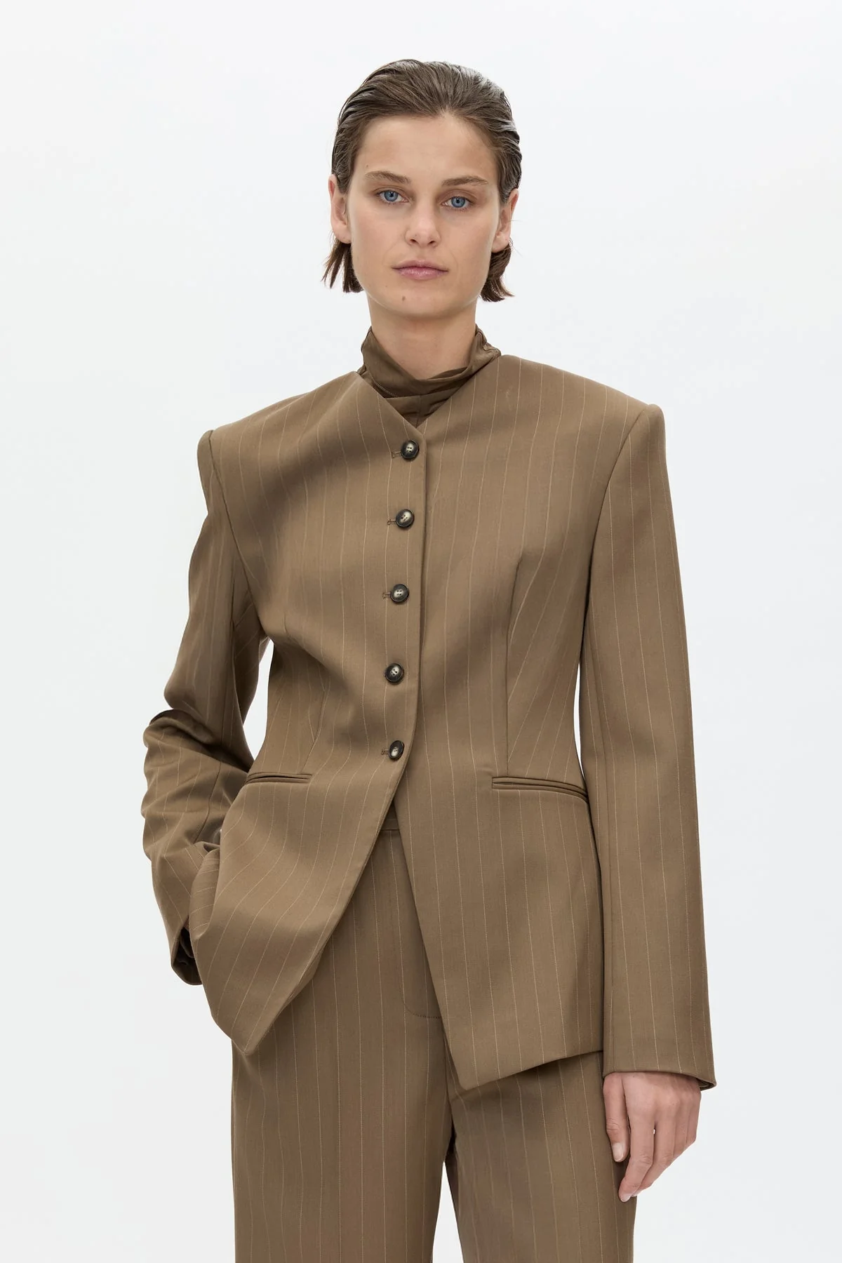 Maxim Fitted Collarless Blazer - Image 2