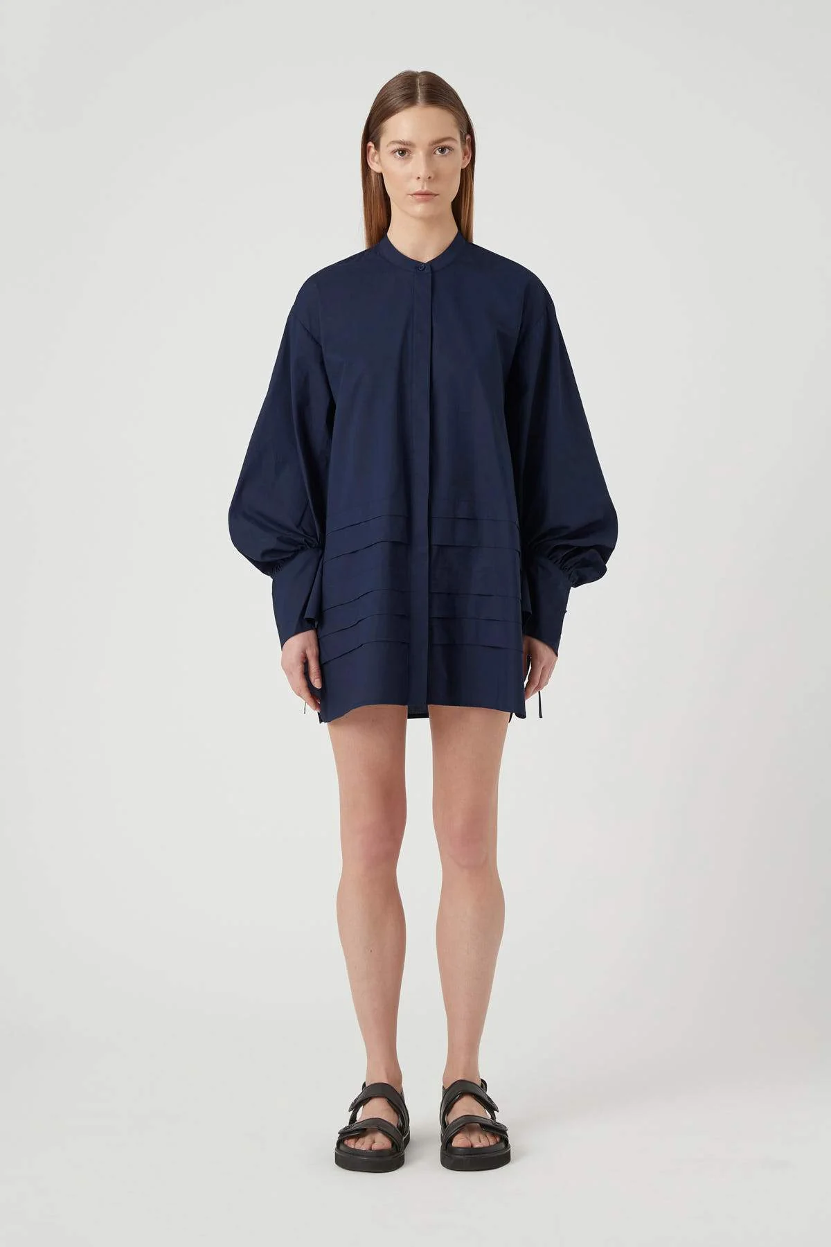 Navy Shirting Dress - Image 2