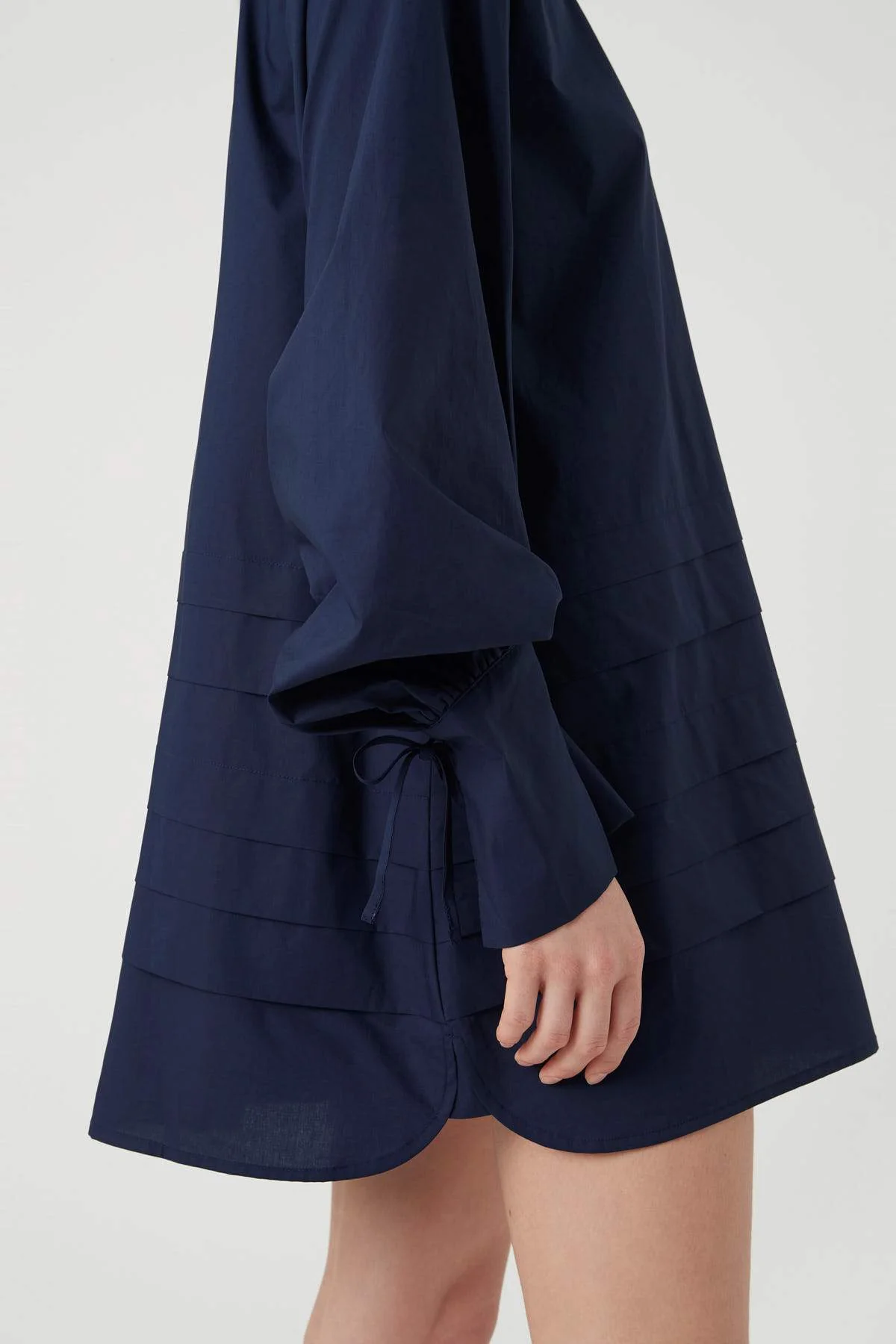 Navy Shirting Dress - Image 5