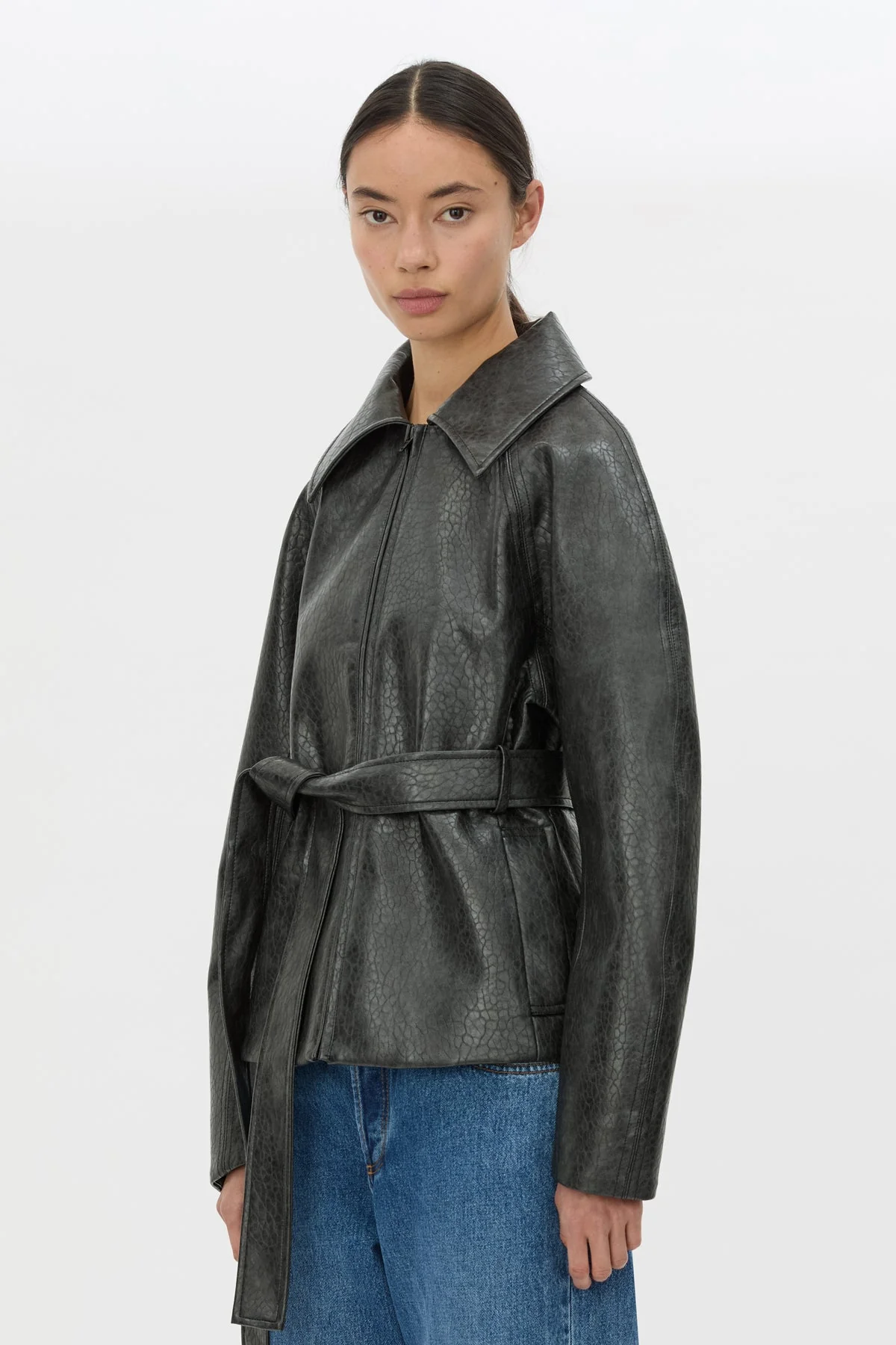 Oreno Croc Belted Jacket - Image 2