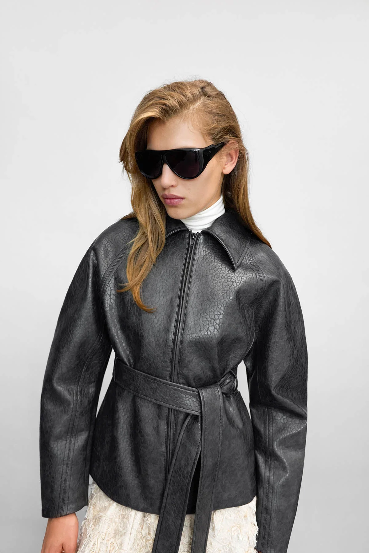 Oreno Croc Belted Jacket - Image 3