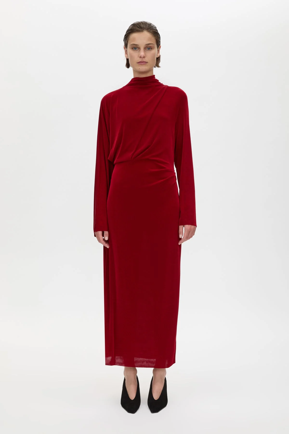 Ravine Draped Sleeve Dress - Image 3
