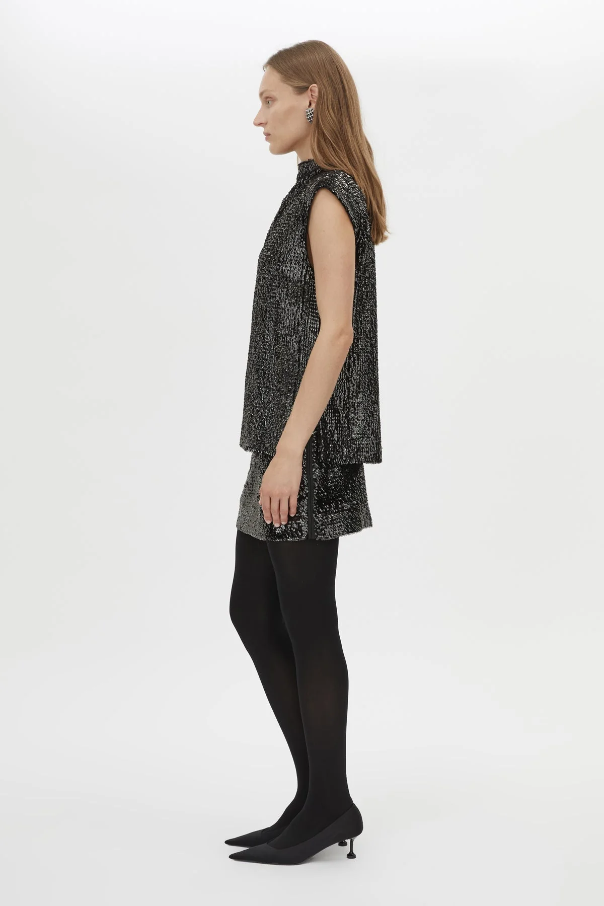 Sabel Sequin Mini Skirt - Image 4