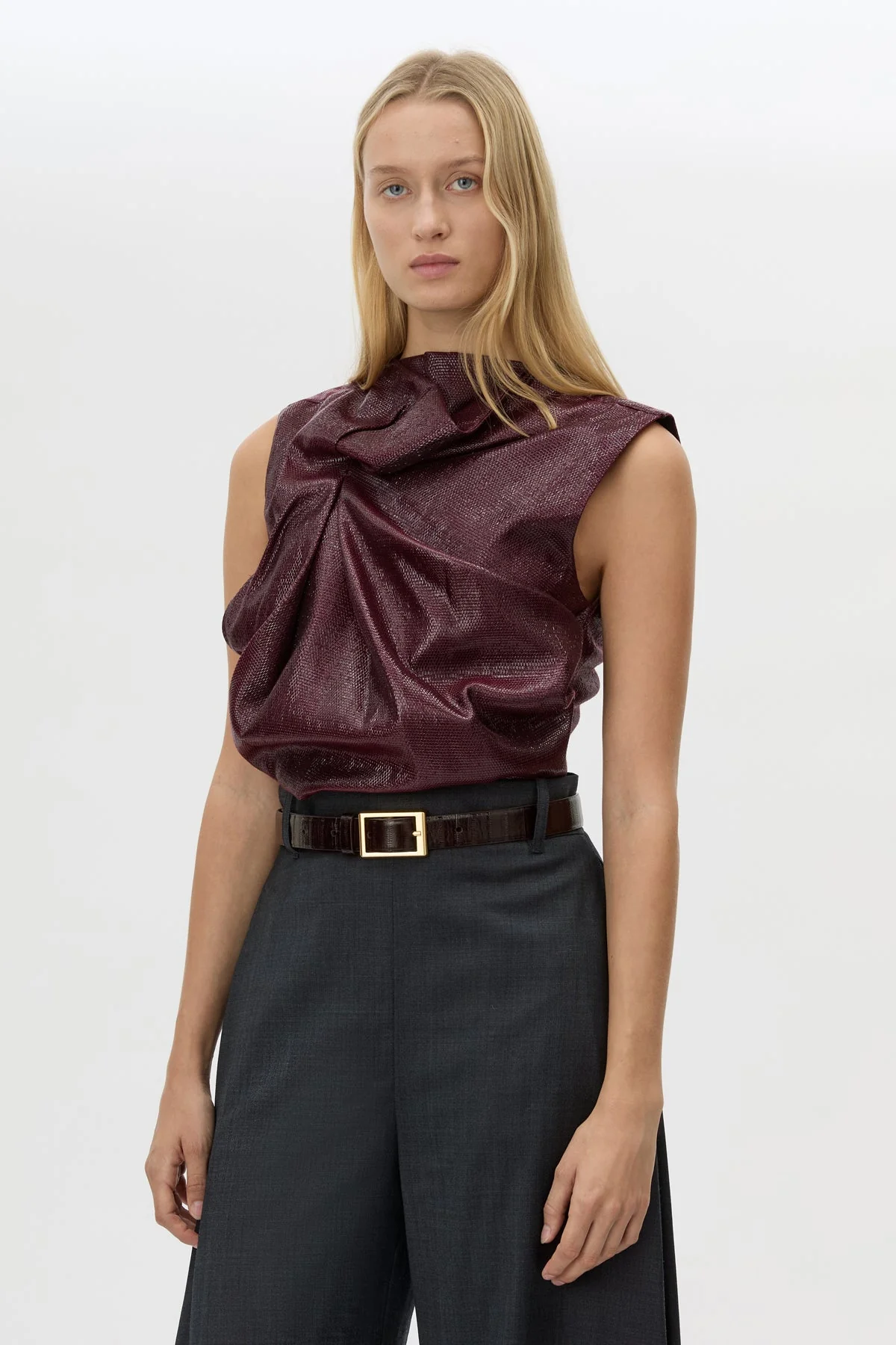 Sana Drape Tailored Top - Image 2