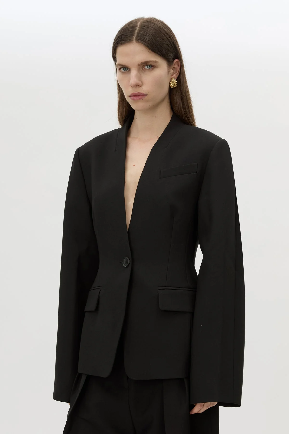 Tala Fitted Collarless Blazer - Image 2