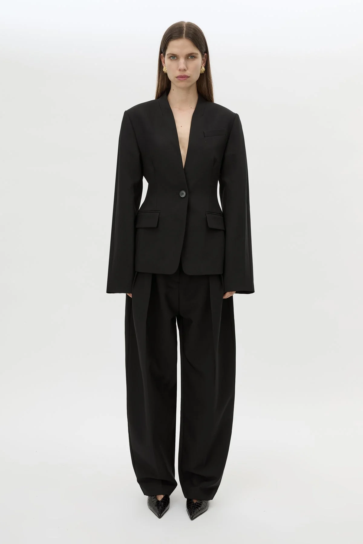 Tala Fitted Collarless Blazer - Image 4