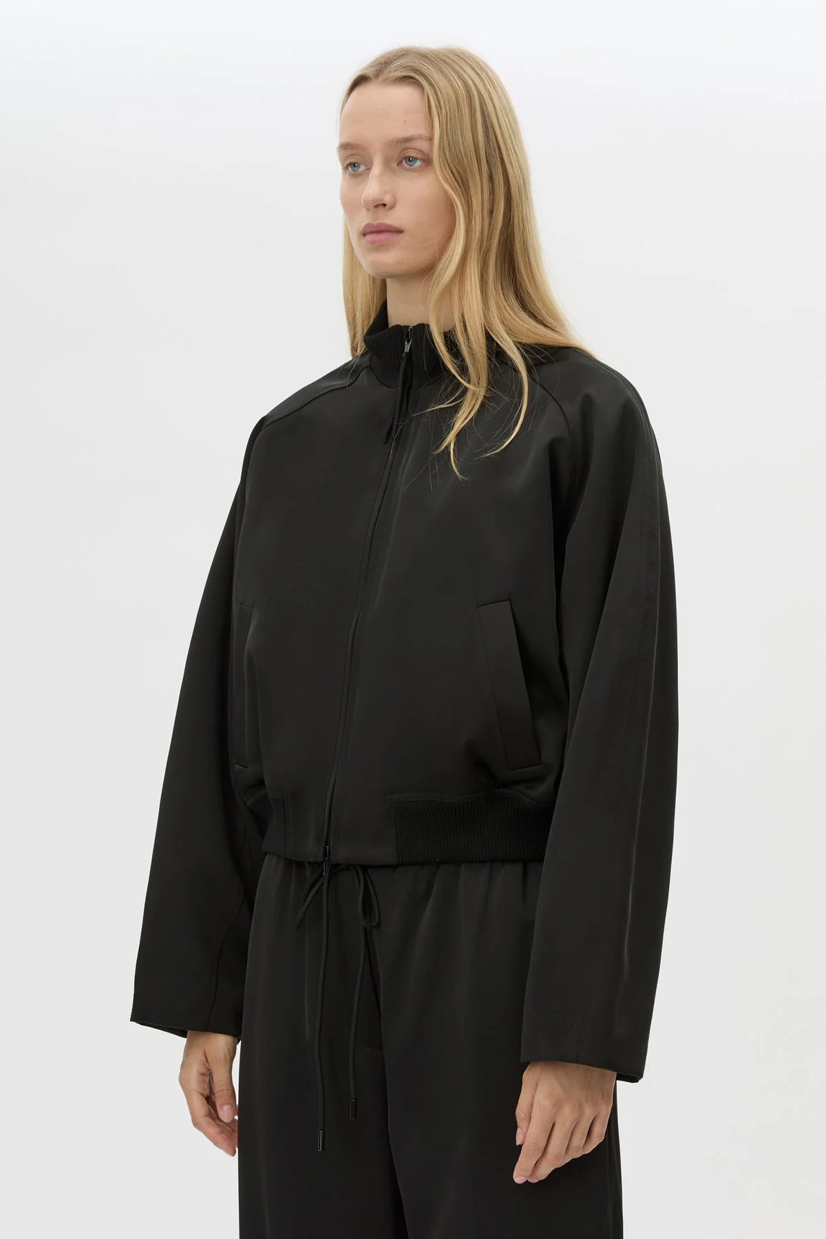 Tamar Satin Bomber Jacket - Image 2