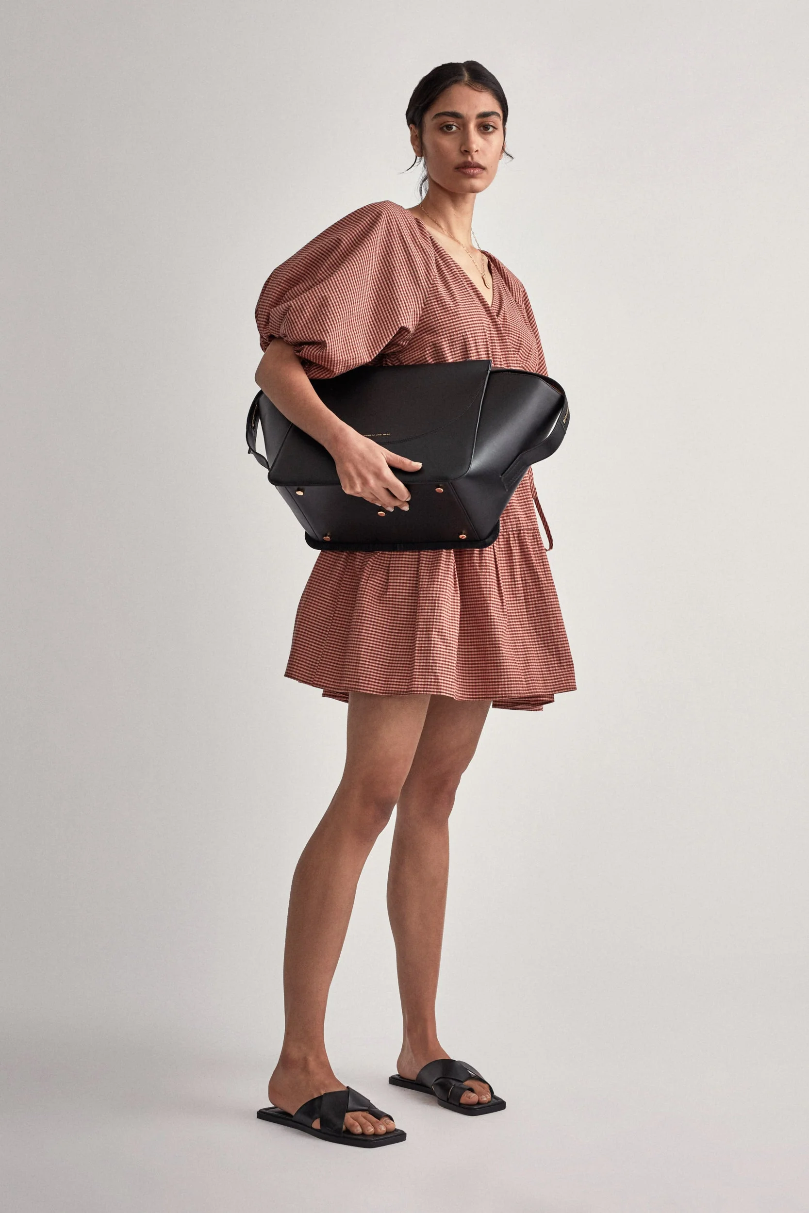Vega Check Mini Wrap Dress - Image 3