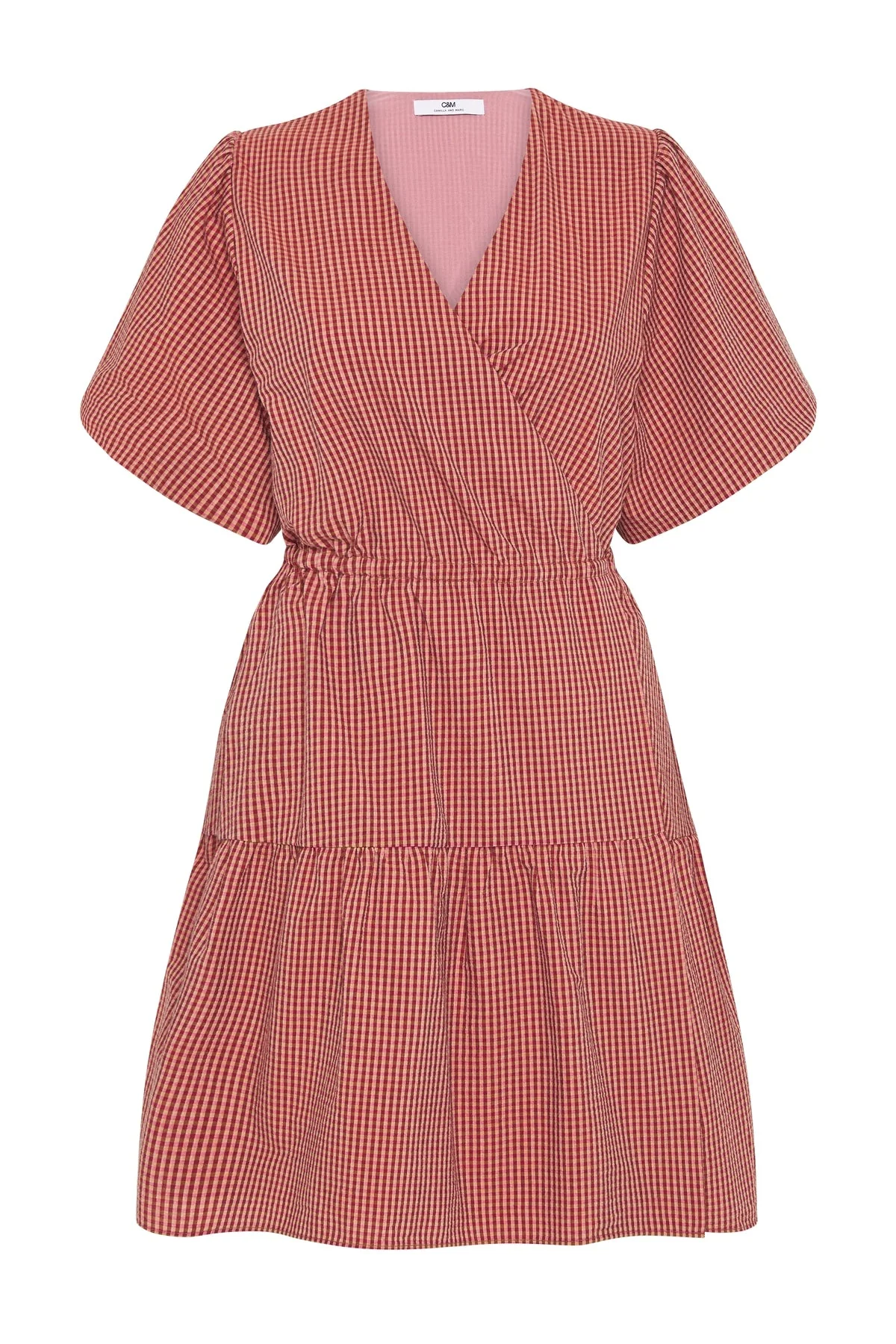Vega Check Mini Wrap Dress - Image 6